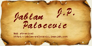 Jablan Paločević vizit kartica